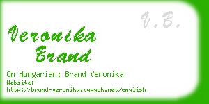 veronika brand business card